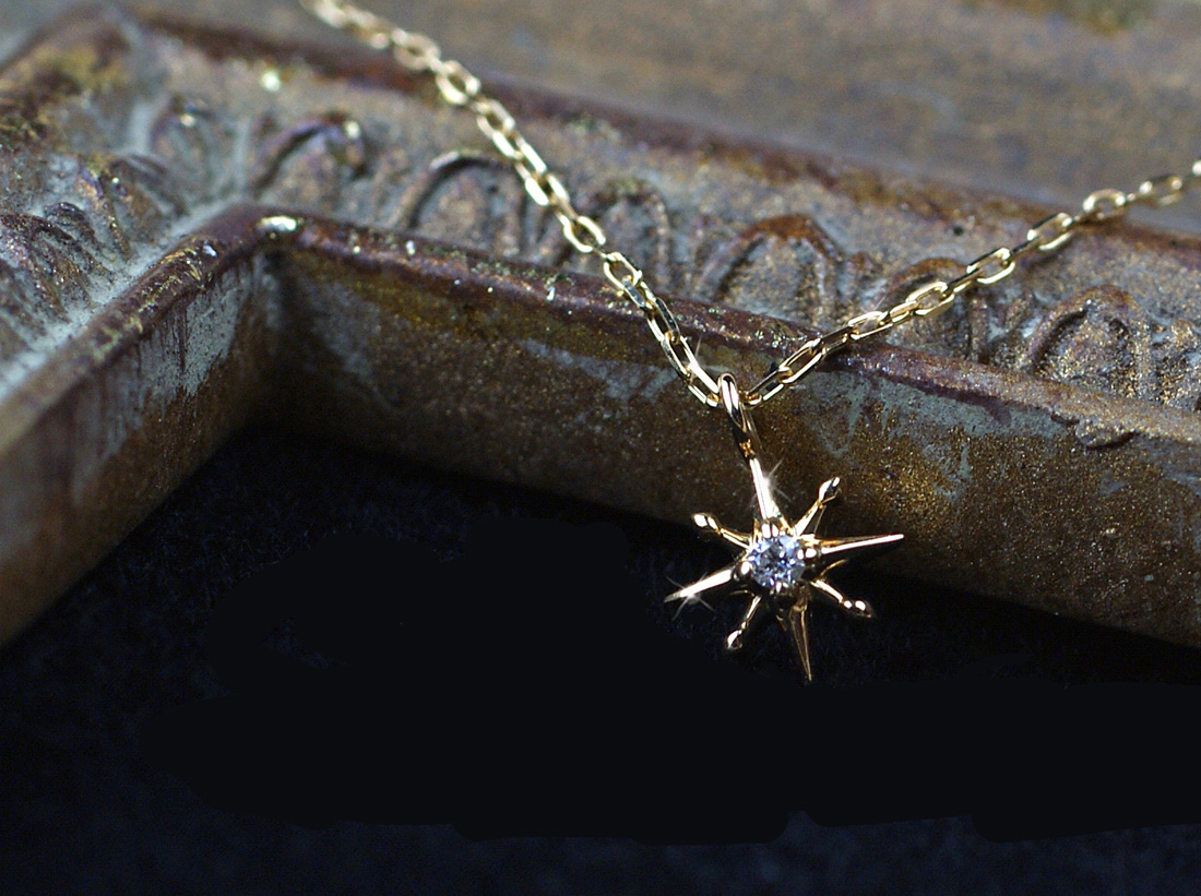 【Clementia】K18 イエローゴールド ヘリオス ダイヤモンドネックレス