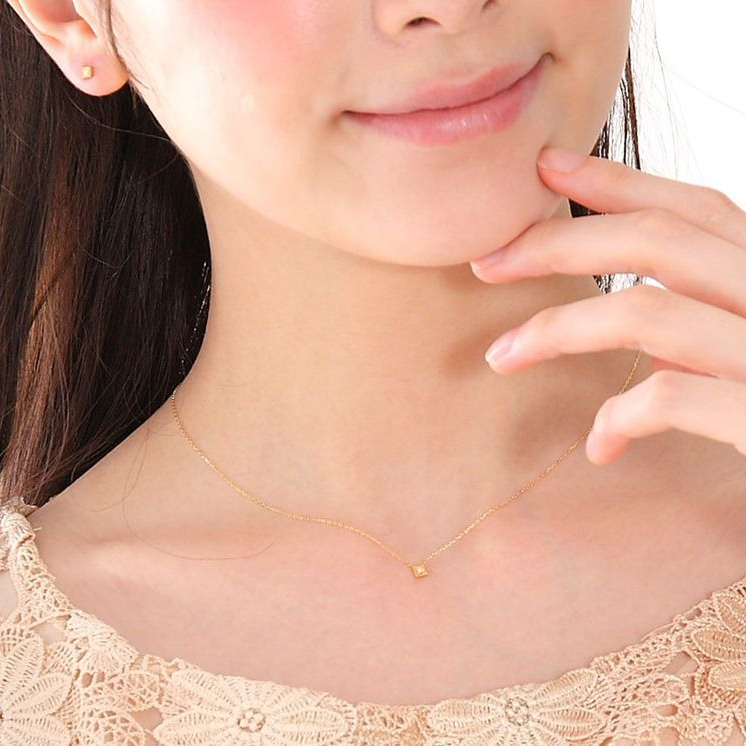 【Clementia】K18 イエローゴールド アポロン ダイヤモンドネックレス