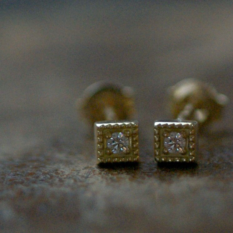 【Clementia】K18 イエローゴールド アポロン ダイヤモンド ネックレス & ピアス セット