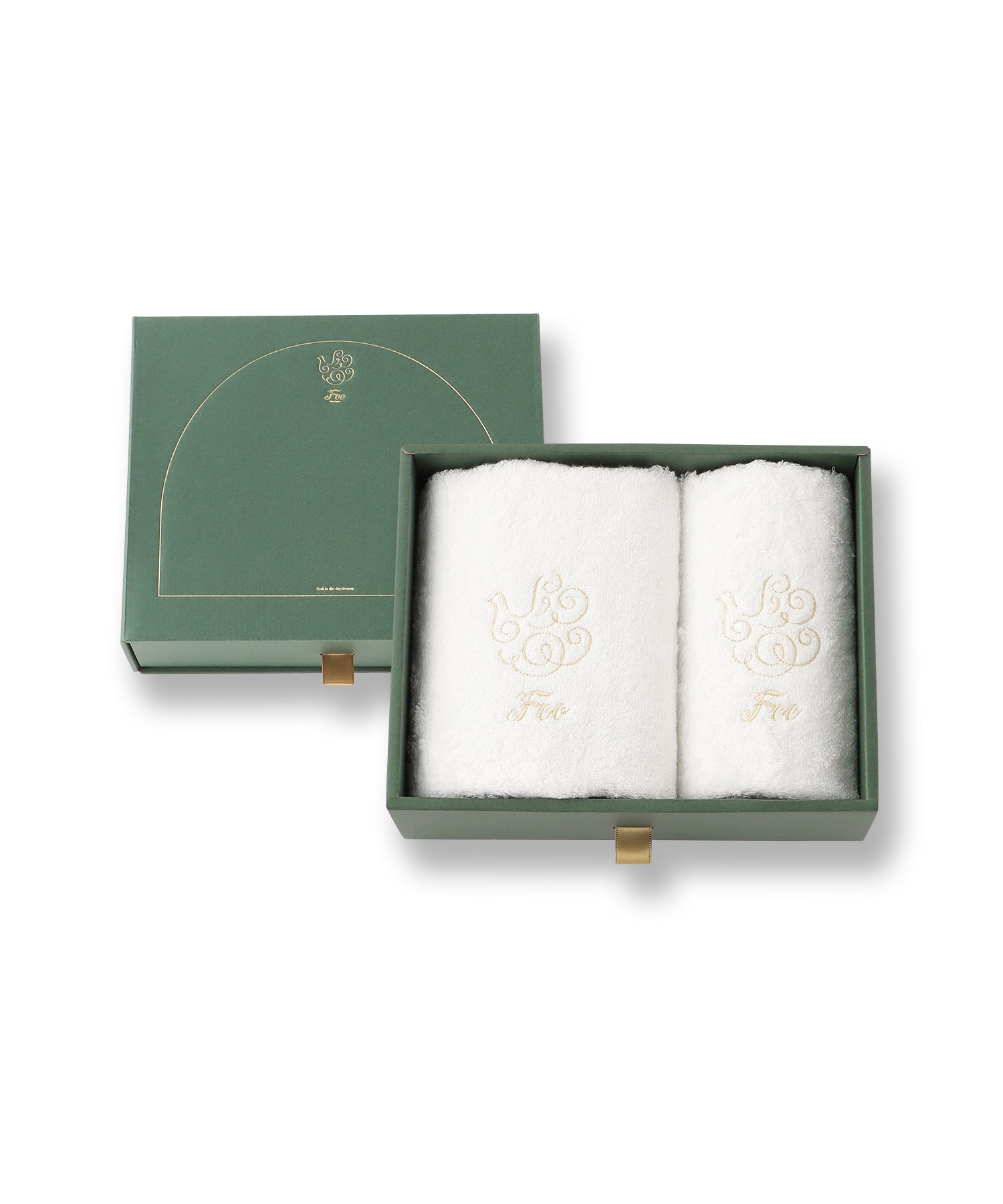 【Foo Tokyo】オーガニックコットン フェイスタオル1枚 ハンドタオル1枚 ギフトセット