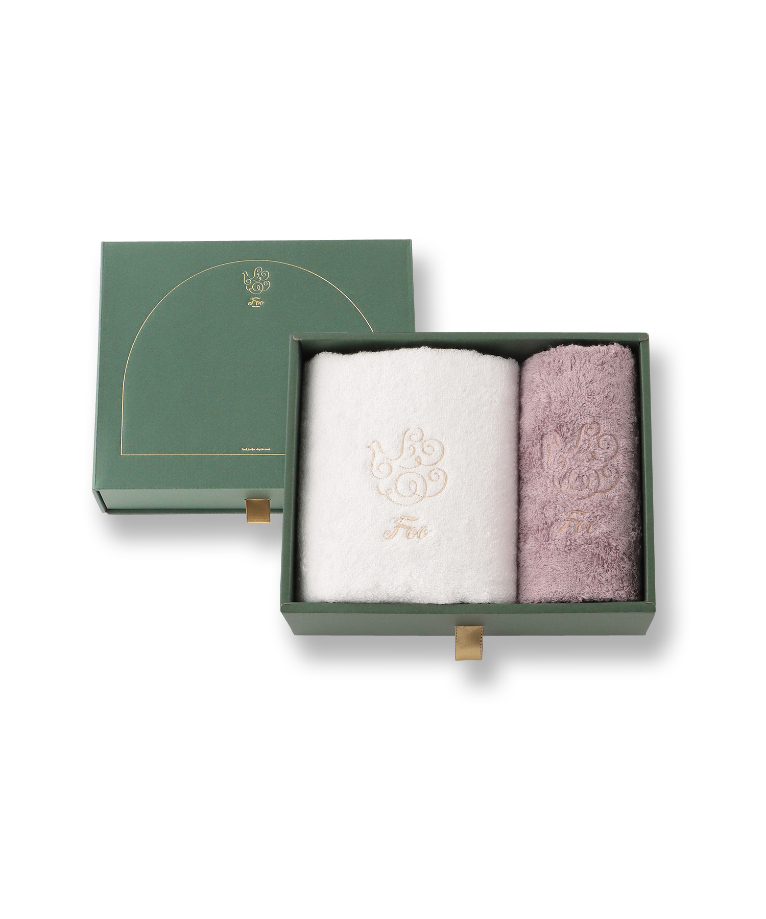 【Foo Tokyo】オーガニックコットン フェイスタオル1枚 ハンドタオル1枚 ギフトセット