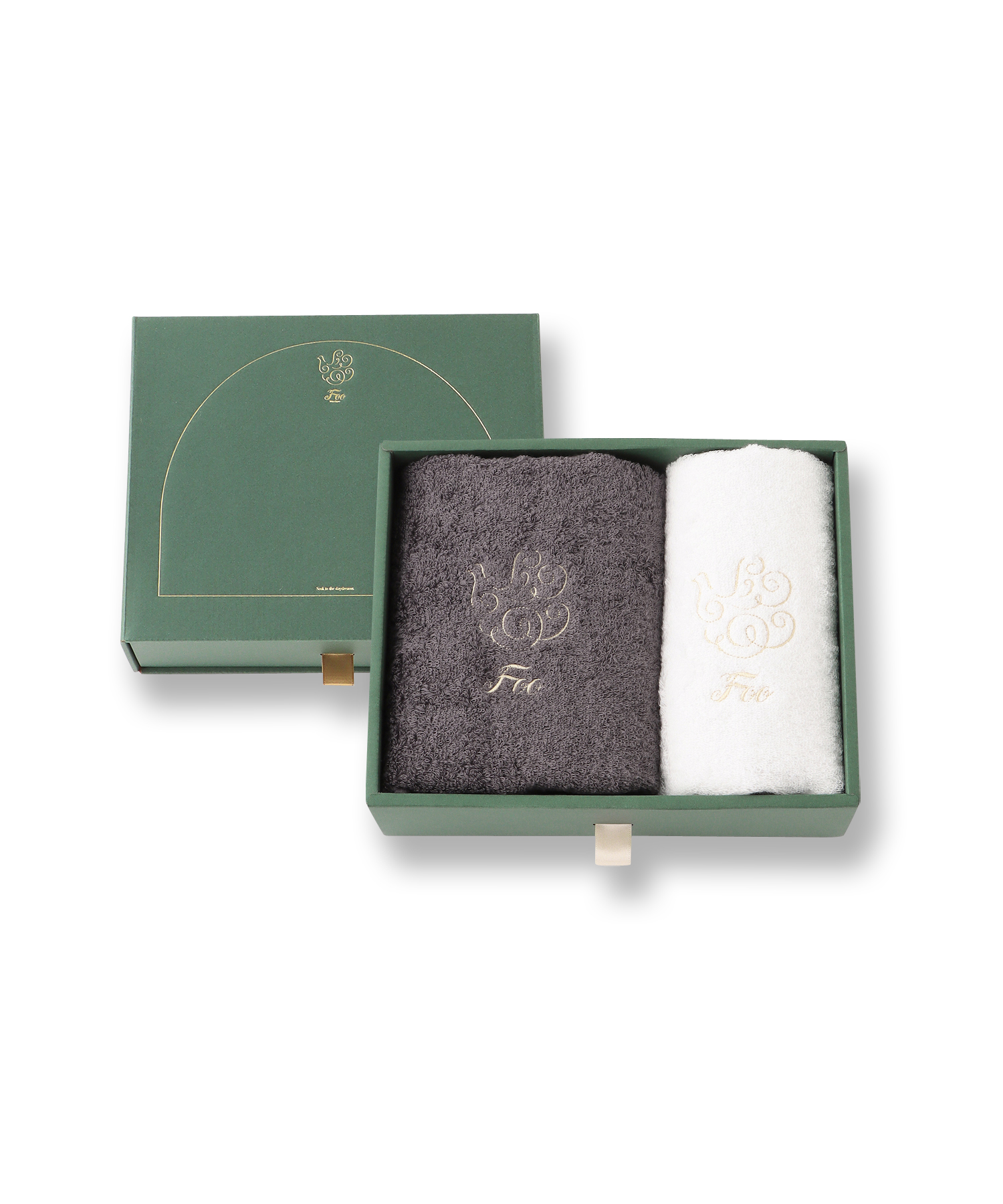 【Foo Tokyo】オーガニックコットン フェイスタオル1枚 ハンドタオル1枚 ギフトセット