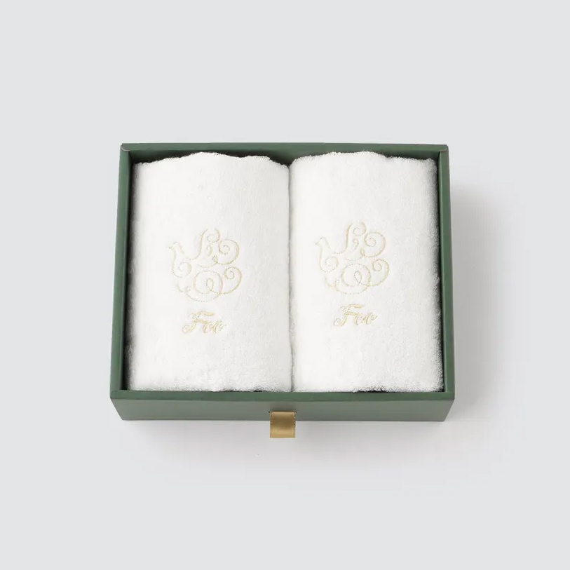 【Foo Tokyo】 オーガニックコットン フェイスタオル2枚入りギフトセット