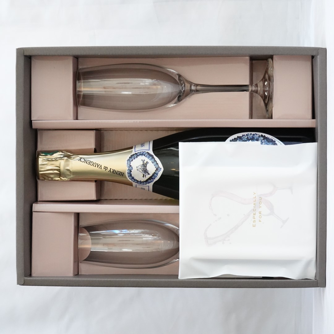 キュヴェ・デザムルーとシャンパングラス【クール便発送