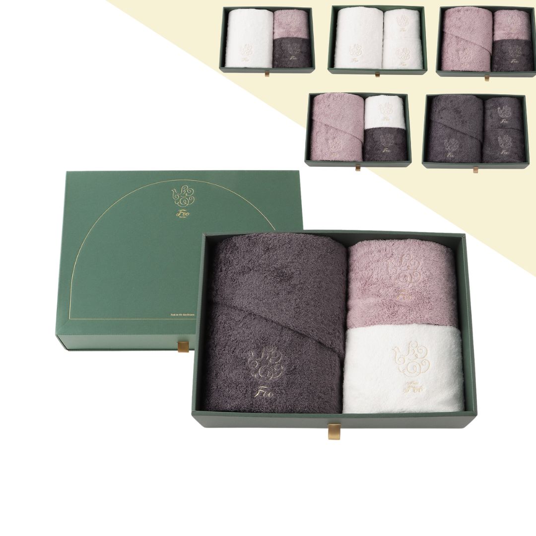 【Foo Tokyo】オーガニックコットン バスタオル1枚&フェイスタオル2枚入り ギフトセット