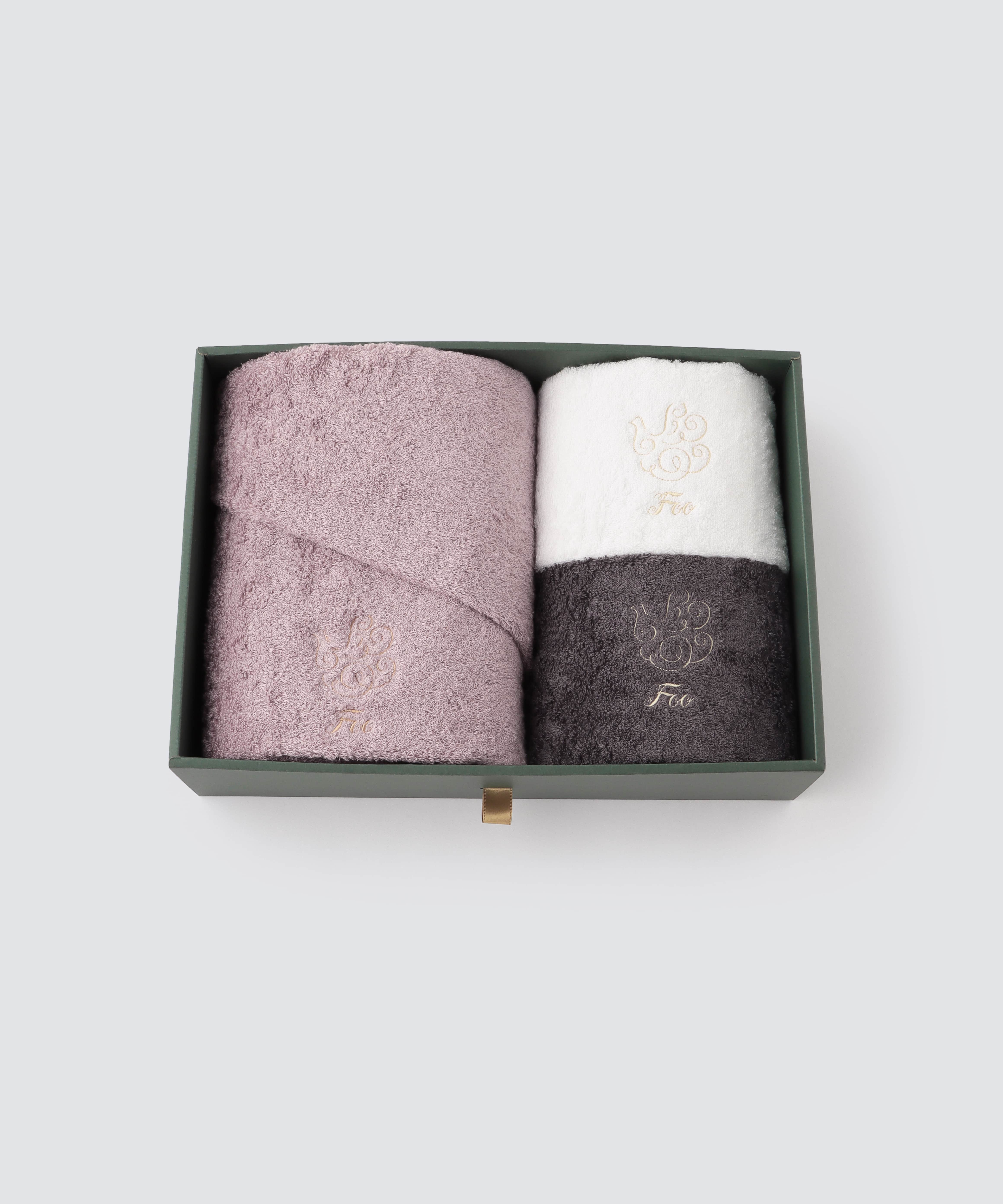 【Foo Tokyo】オーガニックコットン バスタオル1枚&フェイスタオル2枚入り ギフトセット