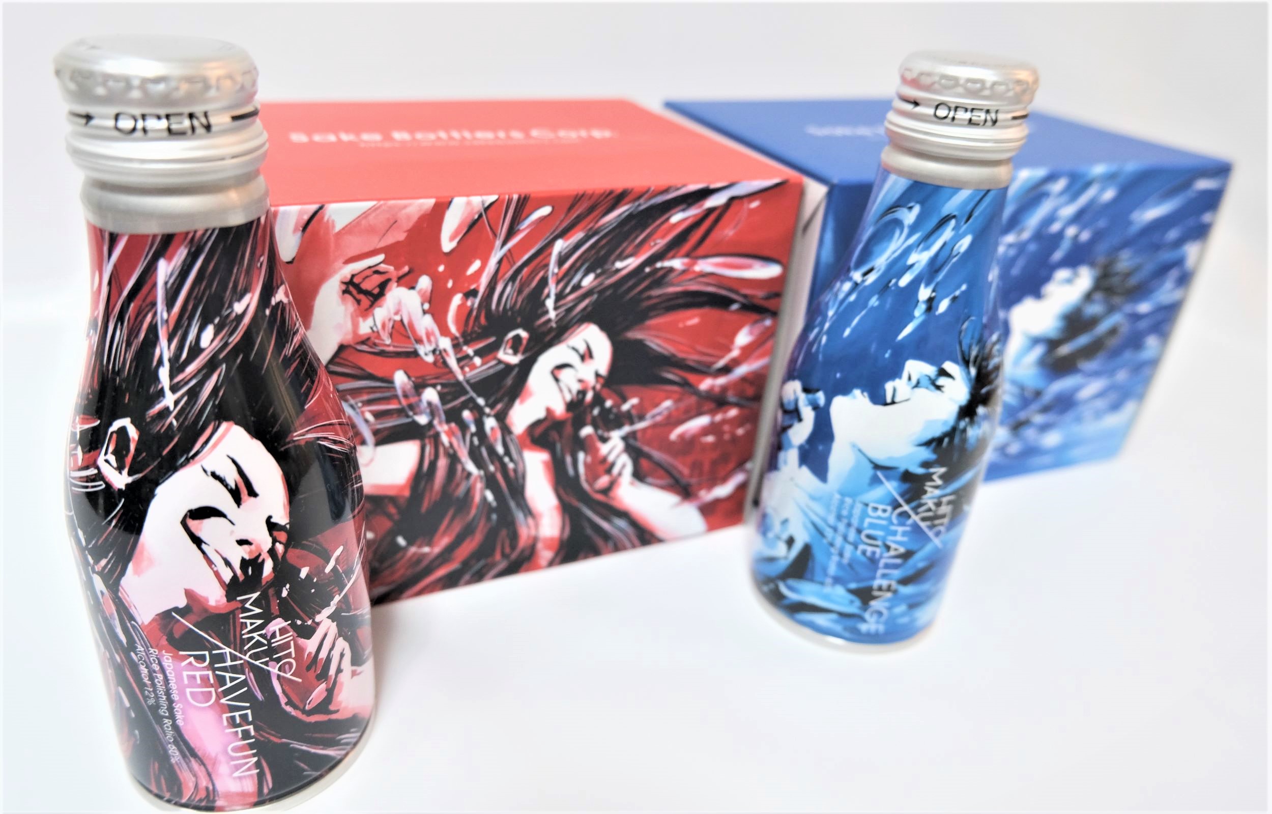 CHALLENGE BLUE8缶 ＆ HAVEFUN RED8缶　アートBOX入りセット