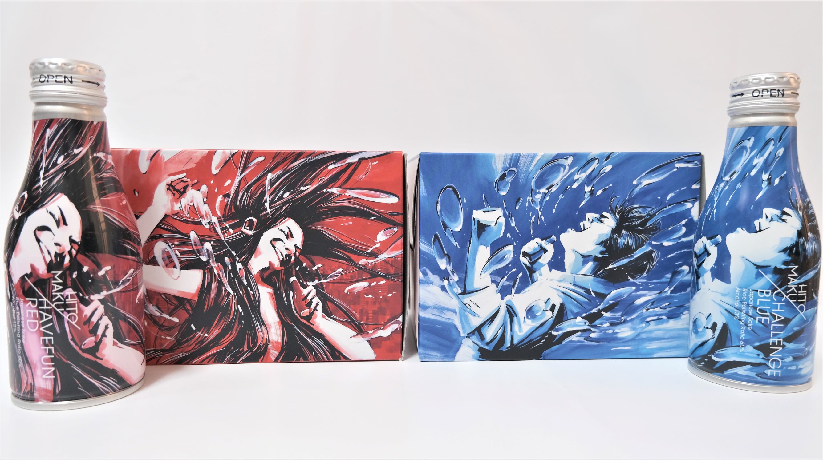 CHALLENGE BLUE8缶 ＆ HAVEFUN RED8缶　アートBOX入りセット