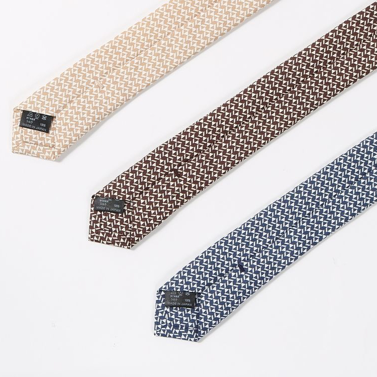 イタリア生地 日本製 ネクタイ マイクロジオメトリック柄 GRA21AW1