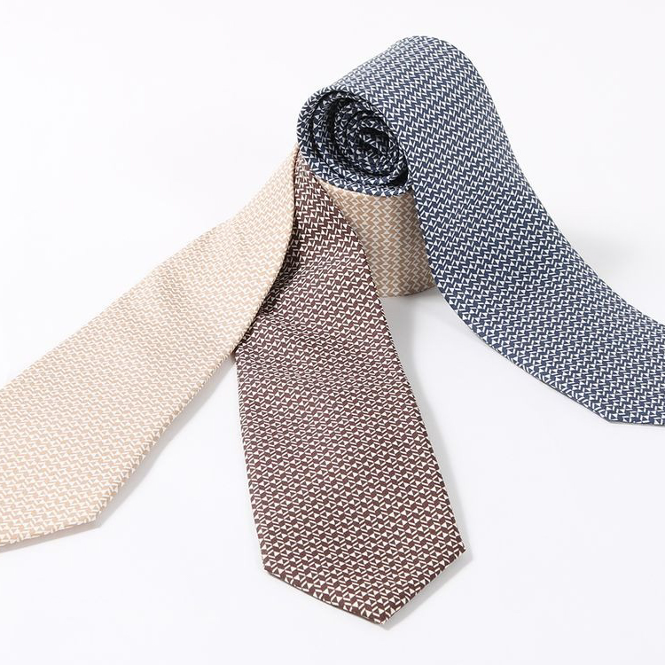 イタリア生地 日本製 ネクタイ マイクロジオメトリック柄 GRA21AW1