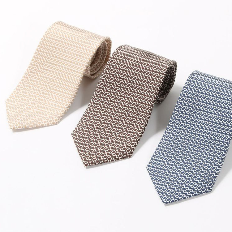 イタリア生地 日本製 ネクタイ マイクロジオメトリック柄 GRA21AW1