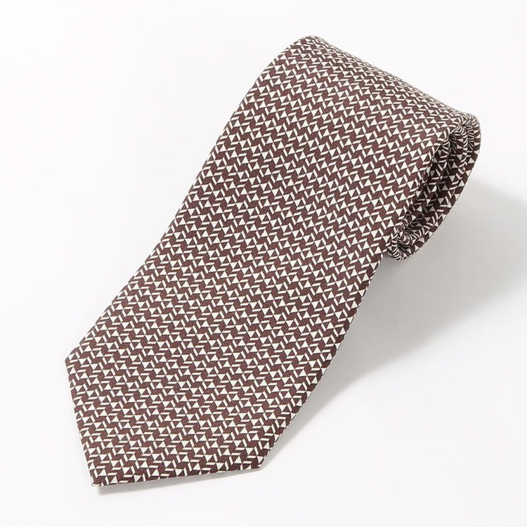 イタリア生地 日本製 ネクタイ マイクロジオメトリック柄 GRA21AW1