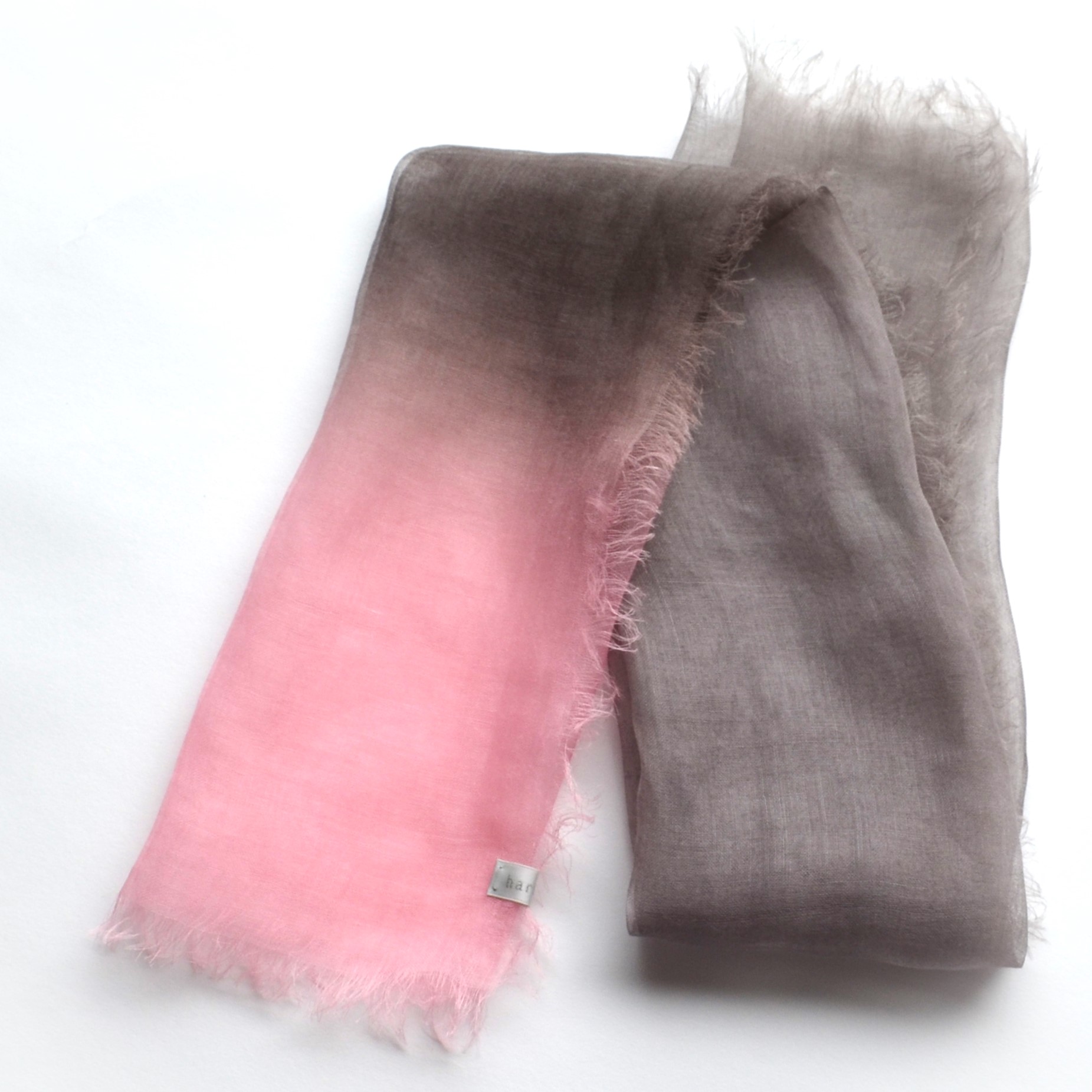 【harukii】日本製 麻100％ぼかし染ラミー薄羽ストール2019 Mini