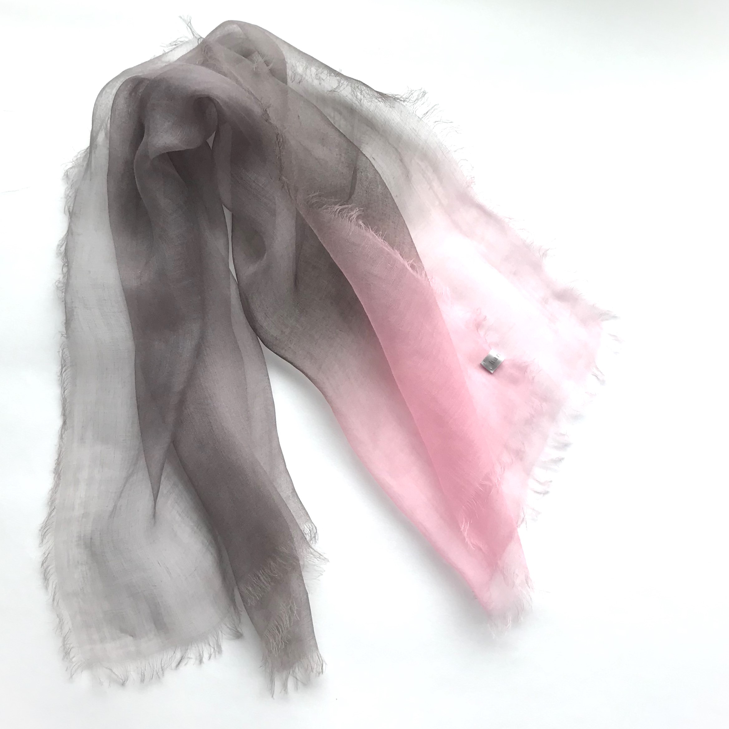 【harukii】日本製 麻100％ぼかし染ラミー薄羽ストール2019 Mini