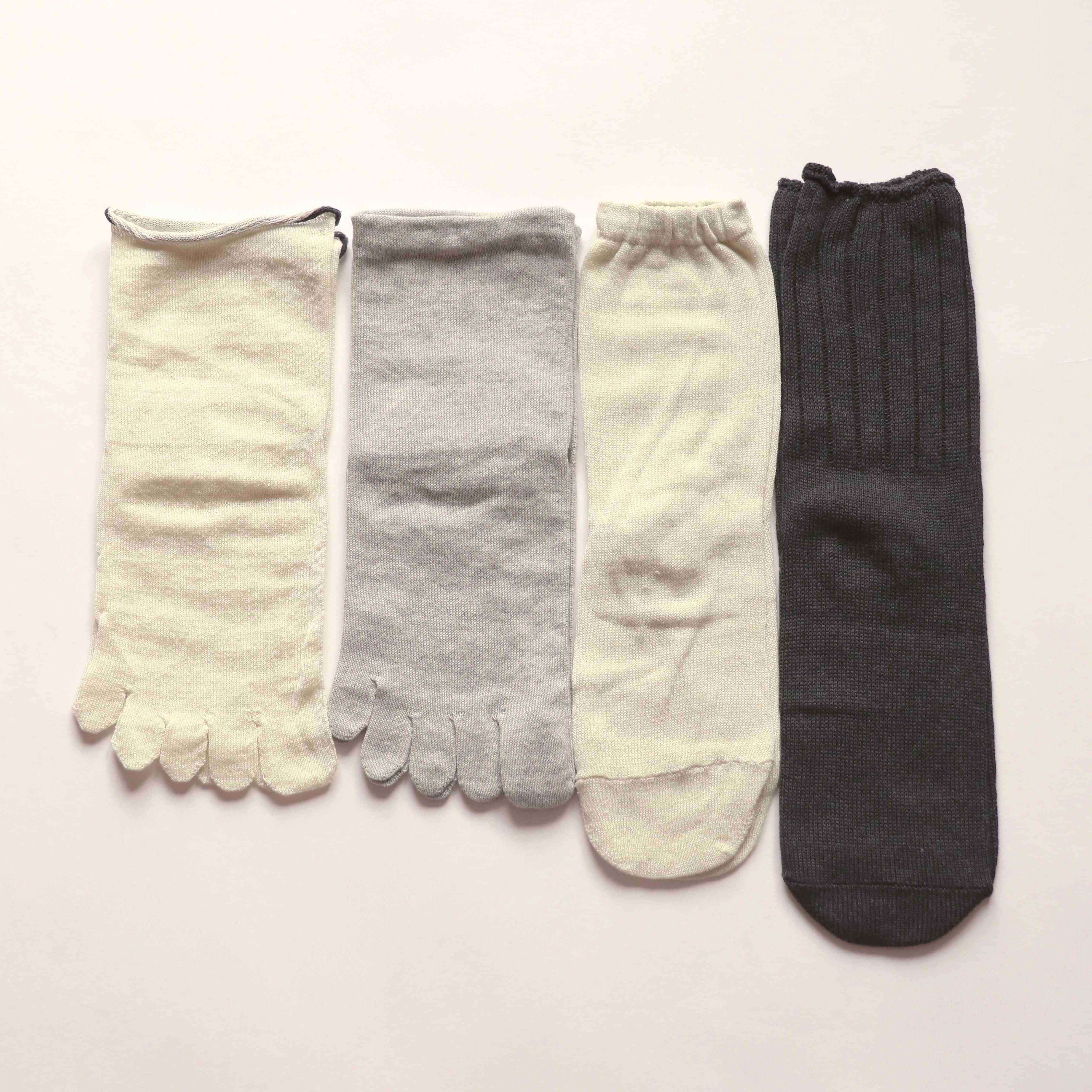【可愛く冷え対策】シルクと綿重ね履き４足セット
