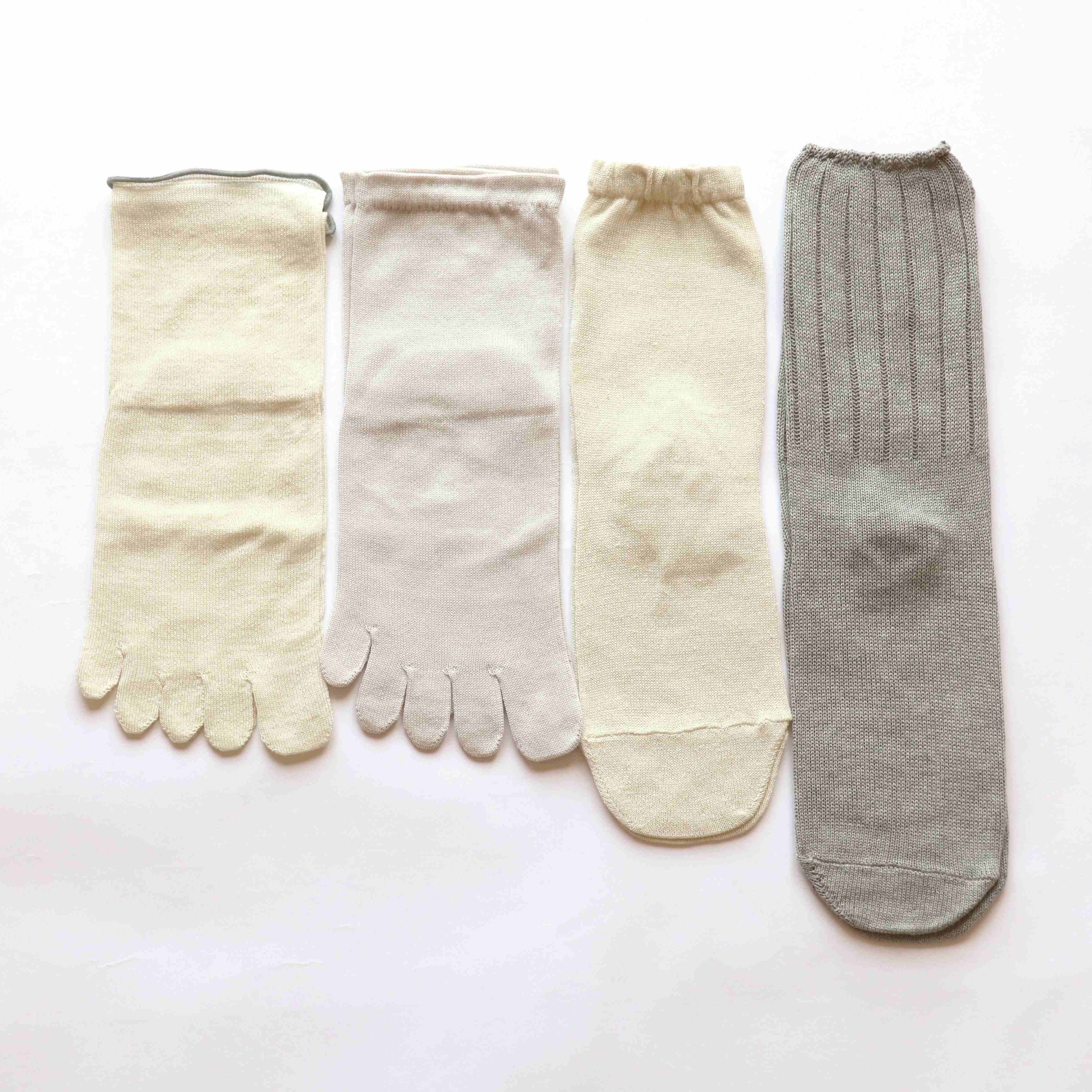 【可愛く冷え対策】シルクと綿重ね履き４足セット