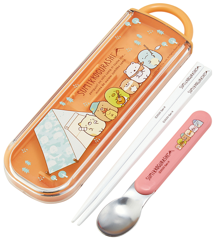 食洗機対応スライド式箸・スプーンコンビセット（すみっコぐらし キャンプ）