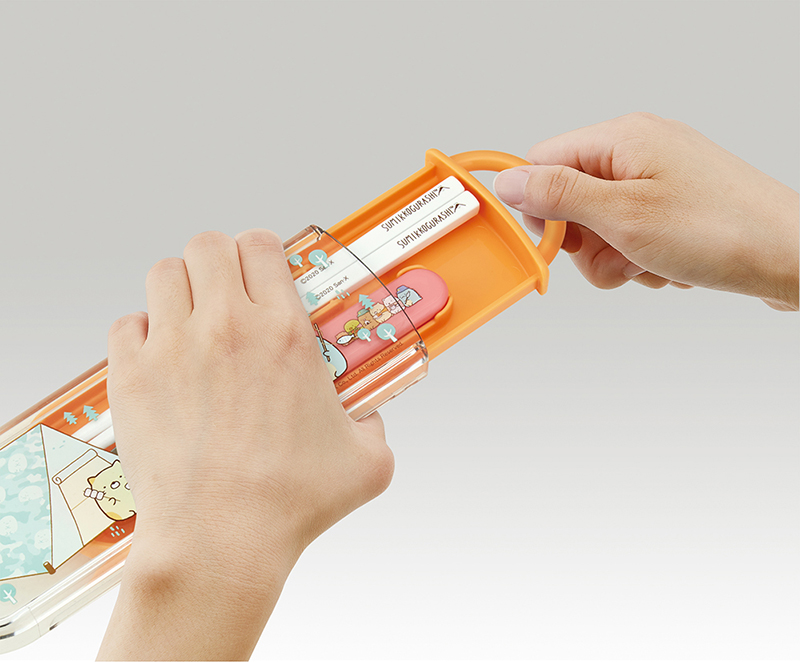 食洗機対応スライド式箸・スプーンコンビセット（すみっコぐらし キャンプ）