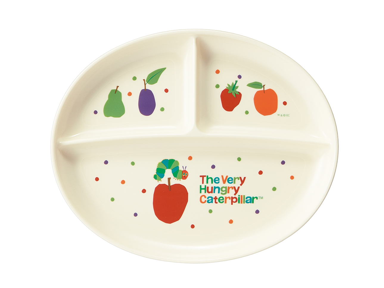 食洗機対応ＰＰ製ランチ皿（はらぺこあおむし）