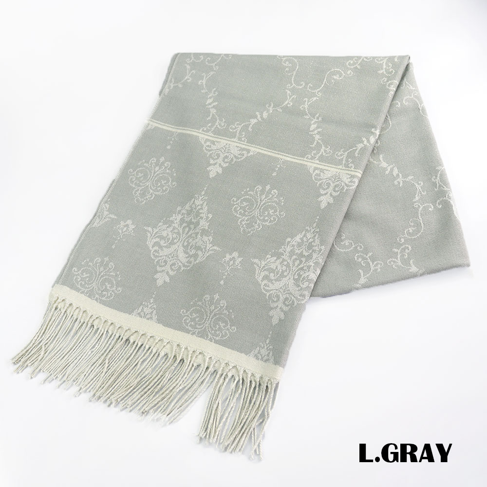 ロイヤル柄ラメジャガードストール