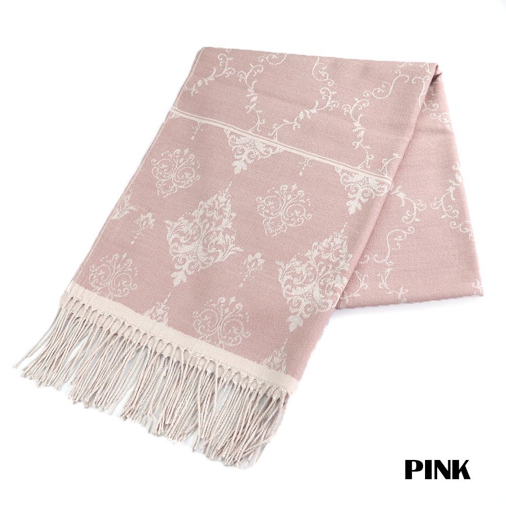 ロイヤル柄ラメジャガードストール