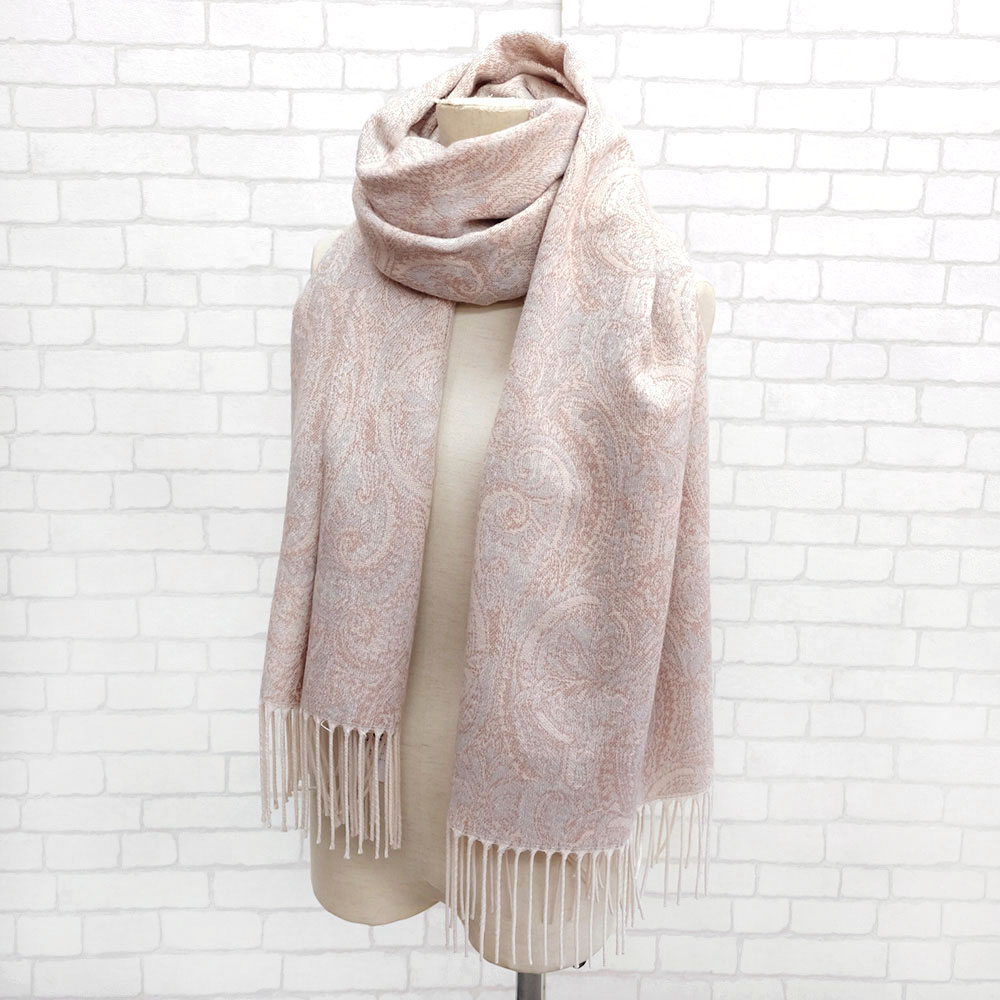 ペイズリー柄ジャガードストール