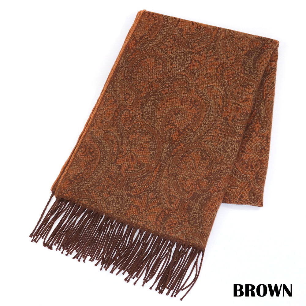 ペイズリー柄ジャガードストール