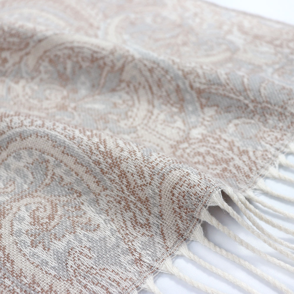 ペイズリー柄ジャガードストール