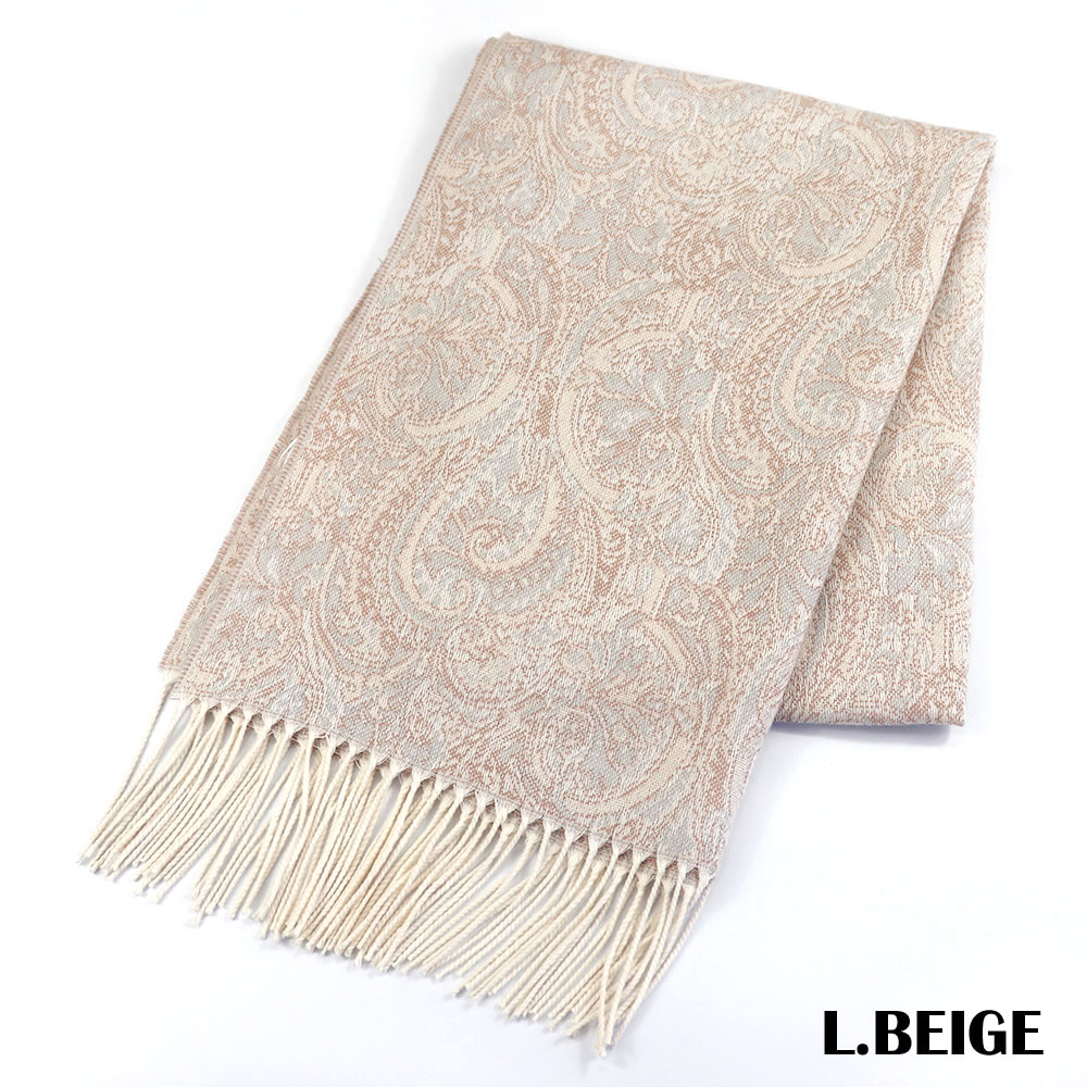 ペイズリー柄ジャガードストール