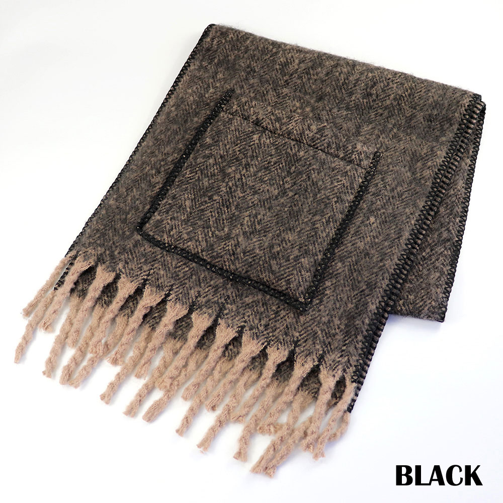 ポケット付ボリュームフリンジストール