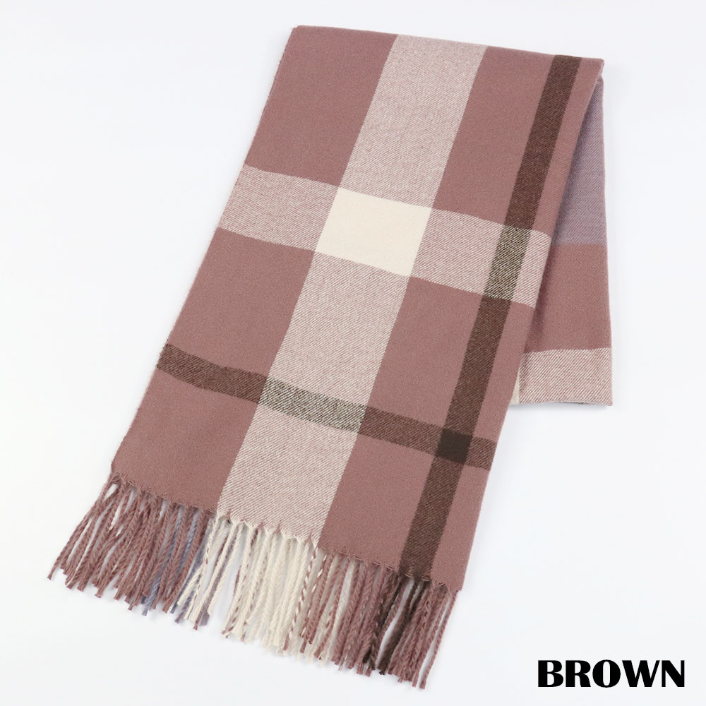 リサイクル素材チェックストール