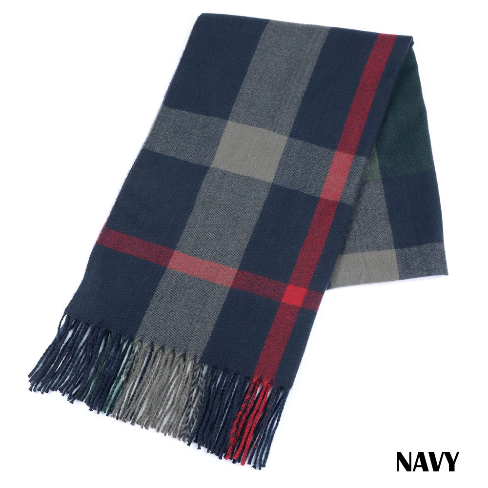 リサイクル素材チェックストール