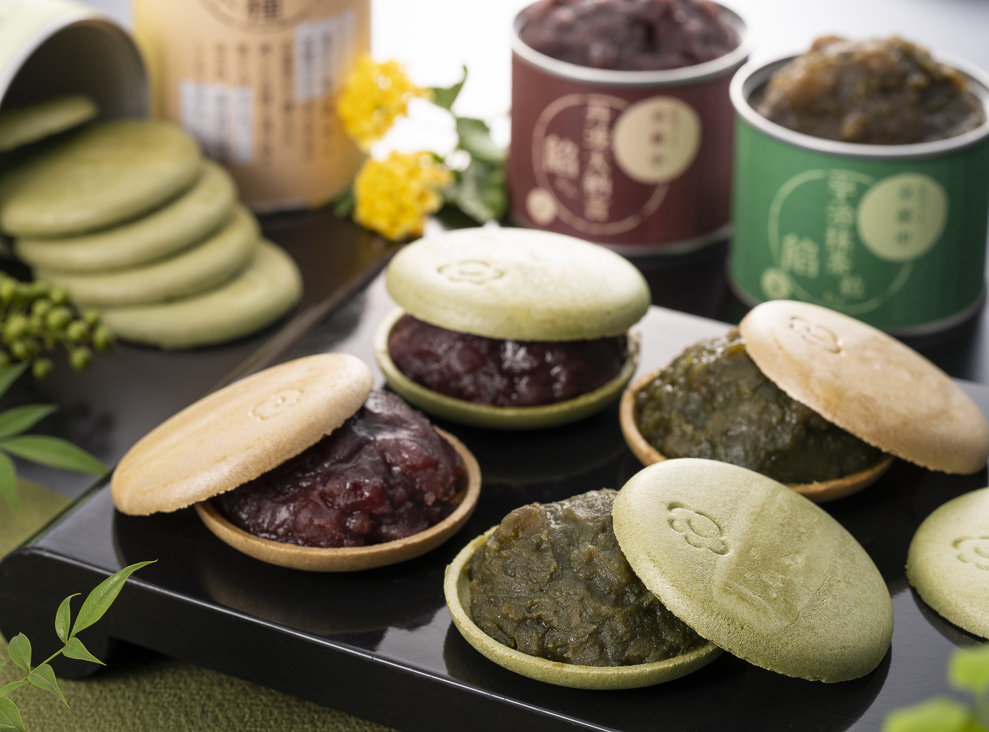 お手作り最中2種セット【京番茶皮・抹茶皮・丹波大納言餡・抹茶餡】 誕生日 スイーツ 和菓子 ギフト もなか お菓子 バレンタイン ホワイトデー