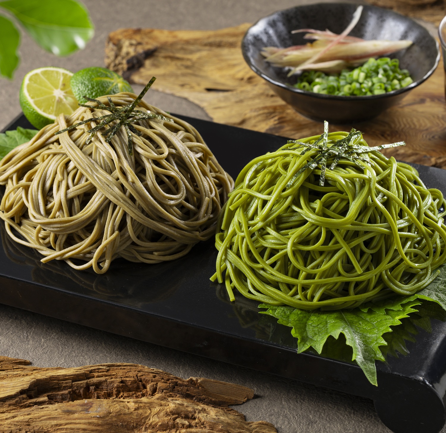 宇治抹茶・ほうじ茶そば【6食セット・つゆ付】 国産 ギフト 誕生日 引越しそば 蕎麦 内祝