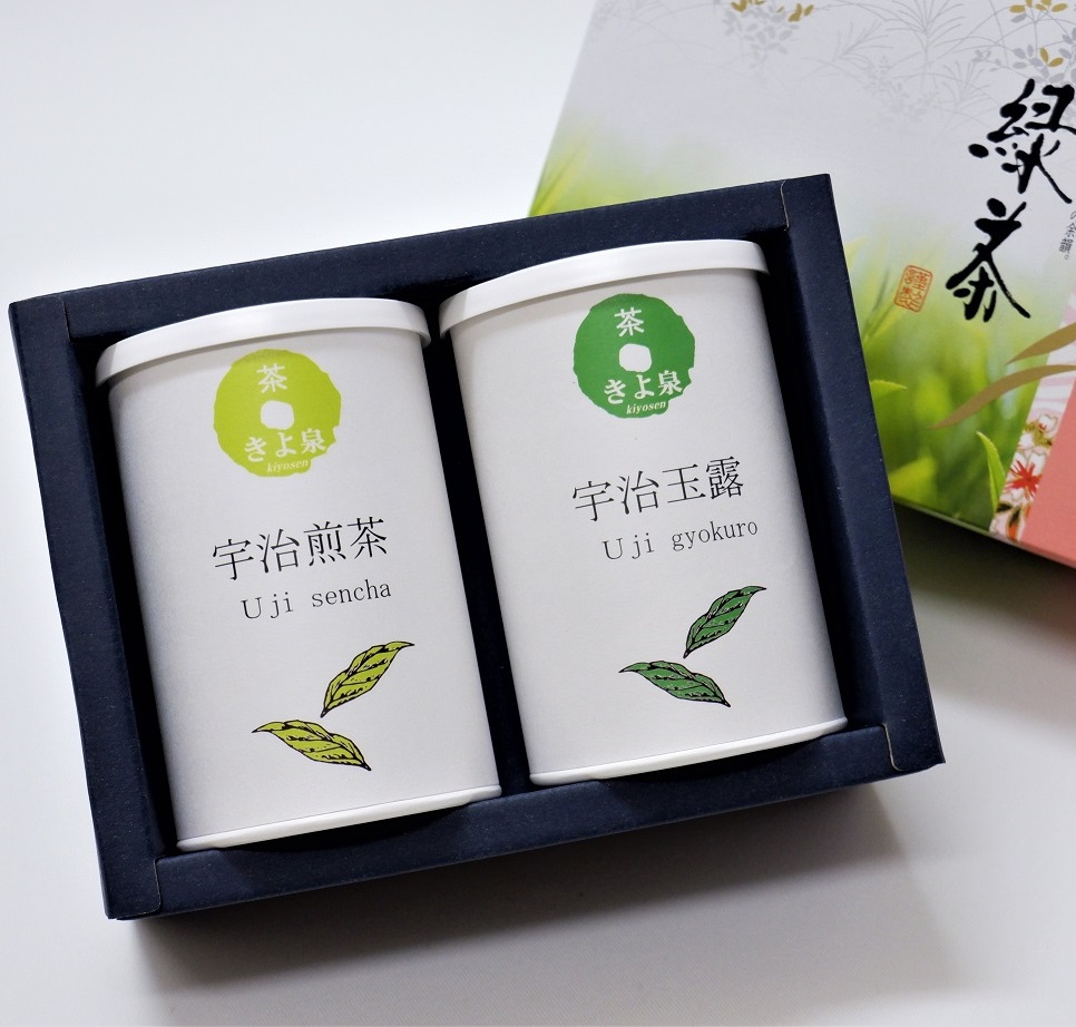 宇治茶ギフト 80ｇ×2本入り　【煎茶・玉露】 誕生日 お茶 ギフト プレゼント お歳暮 御歳暮 お年賀