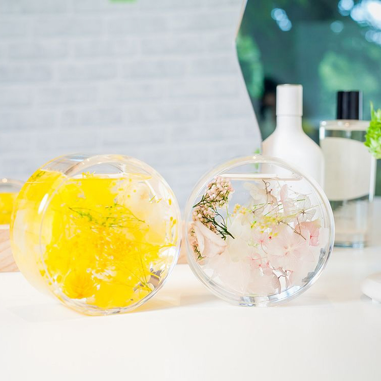 hikka ヒッカ ブルームアクア オクタゴンS オレンジ ハーバリウム hikka ヒッカ ブルームアクア オクタゴンS オレンジ ハーバリウム