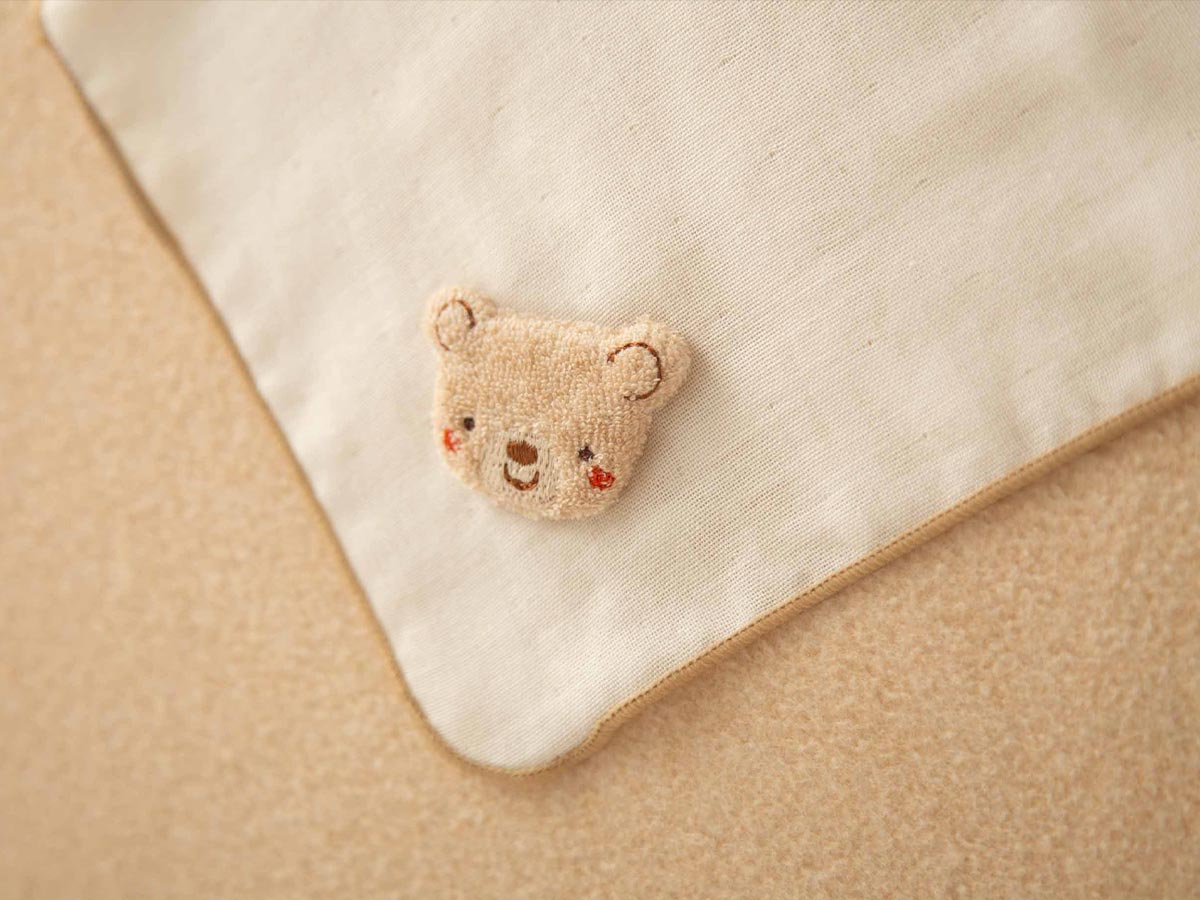 ＜オーガニック＞スタイ/ハンカチセット(クマ・ウサギ)