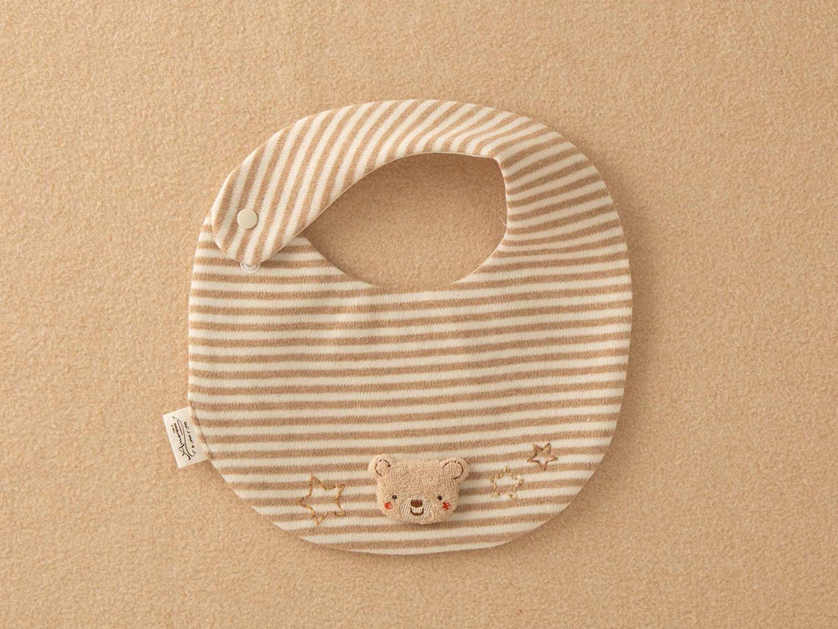 ＜オーガニック＞スタイ/ハンカチセット(クマ・ウサギ)