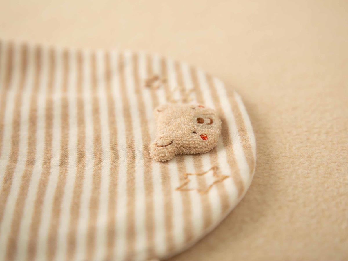 ＜オーガニック＞スタイ/ハンカチセット(クマ・ウサギ)