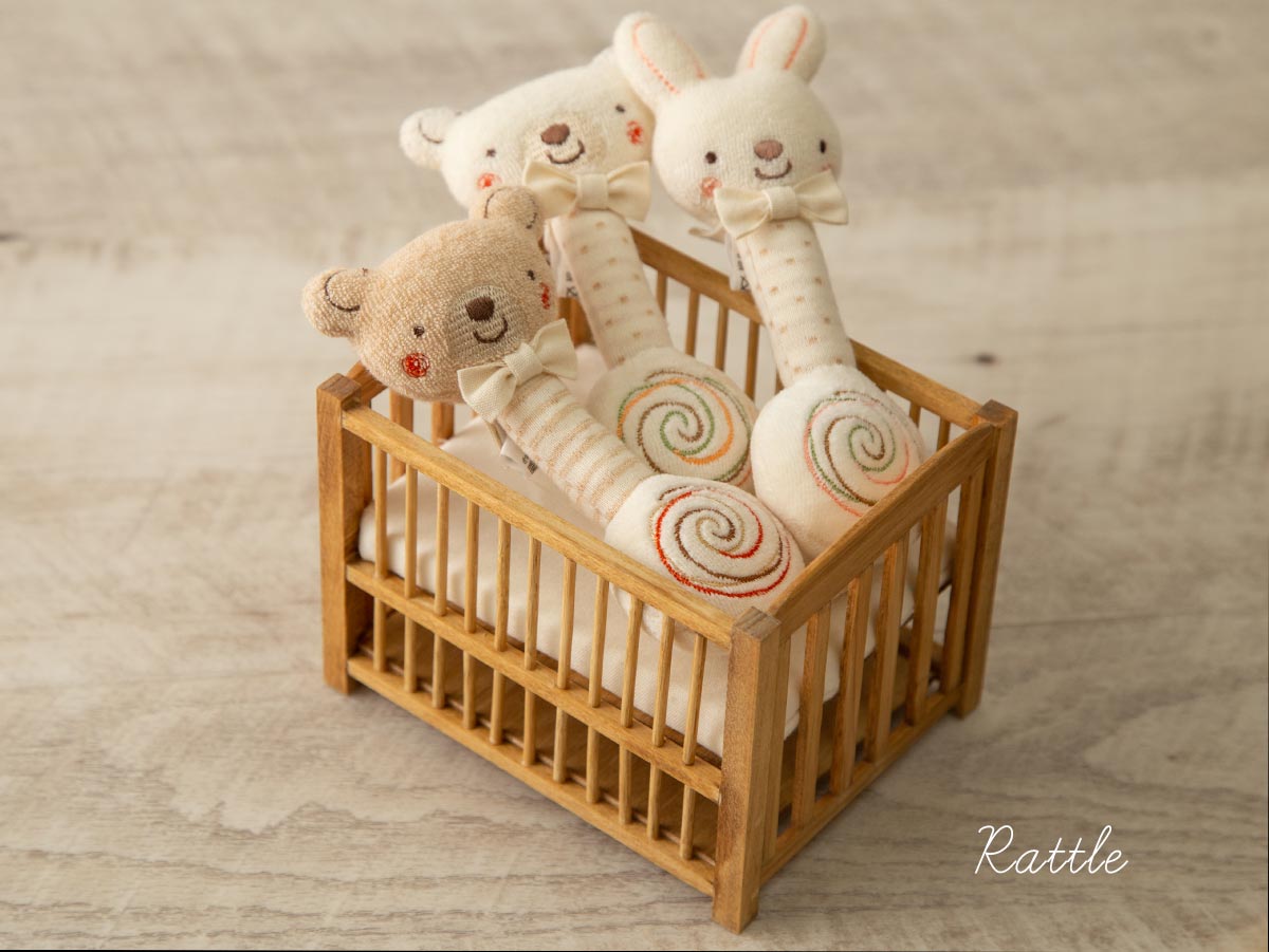 ＜オーガニック＞くまのはらまきとにぎにぎ(ベージュ・ホワイト)