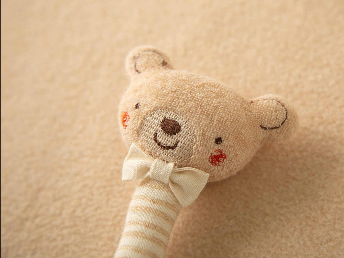 ＜オーガニック＞くまのはらまきとにぎにぎ(ベージュ・ホワイト)