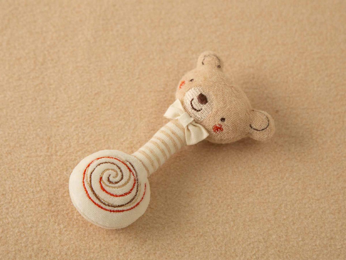 ＜オーガニック＞くまのはらまきとにぎにぎ(ベージュ・ホワイト)