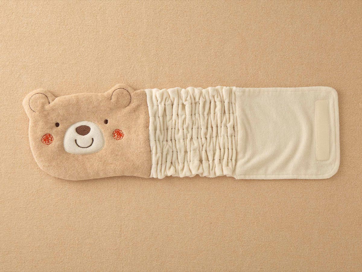 ＜オーガニック＞くまのはらまきとにぎにぎ(ベージュ・ホワイト)