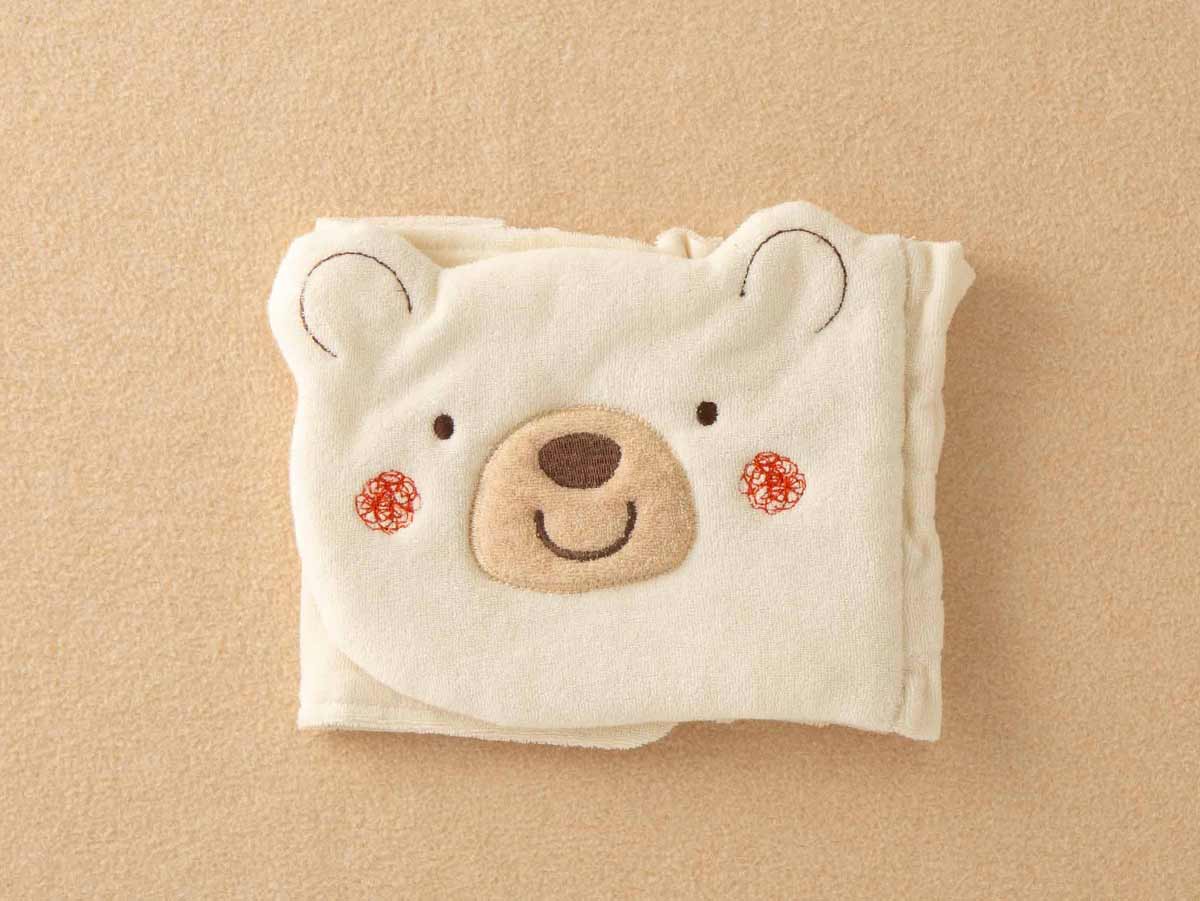 ＜オーガニック＞くまのはらまきとにぎにぎ(ベージュ・ホワイト)