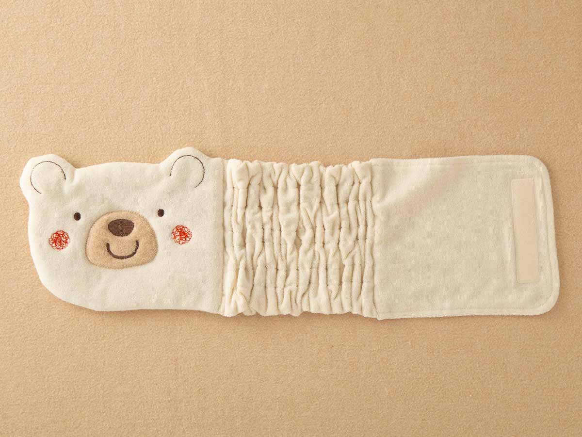 ＜オーガニック＞くまのはらまきとにぎにぎ(ベージュ・ホワイト)