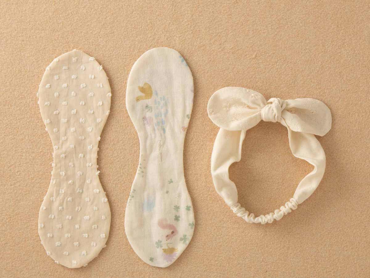 ＜オーガニック＞チェンジヘアバンド＆ネコのにぎにぎ