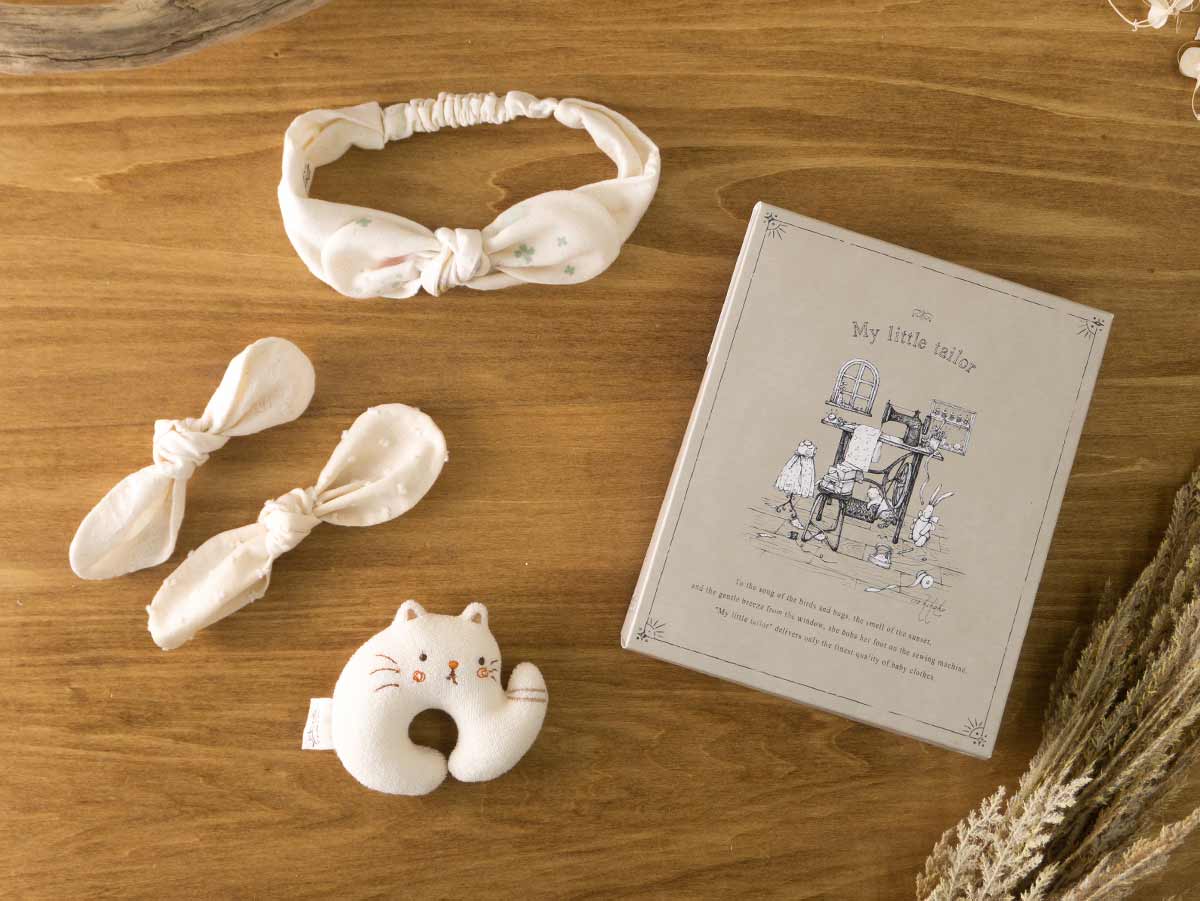 ＜オーガニック＞チェンジヘアバンド＆ネコのにぎにぎ