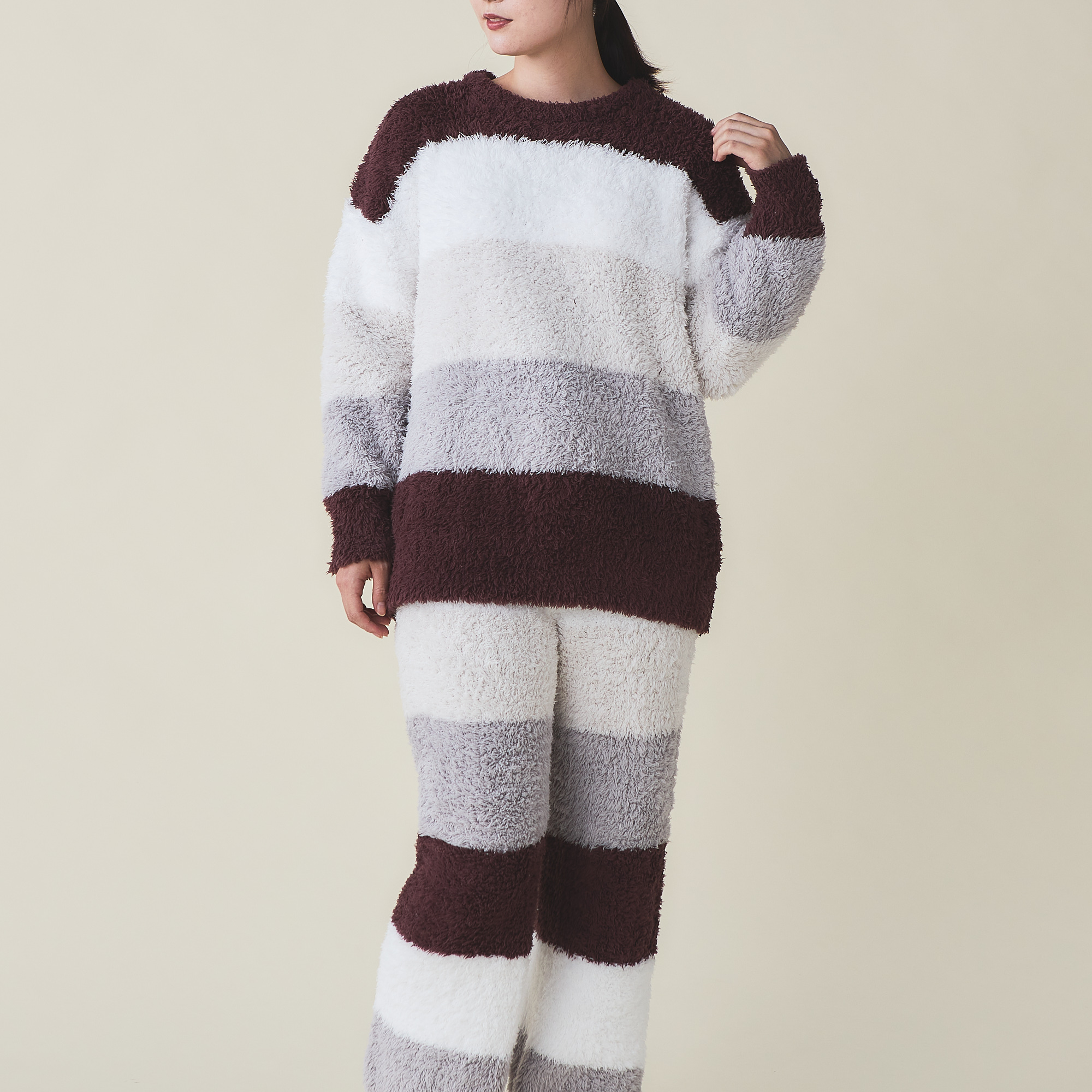 【WOMEN】リサイクルジェラート4BD プルオーバー&ロングパンツセット