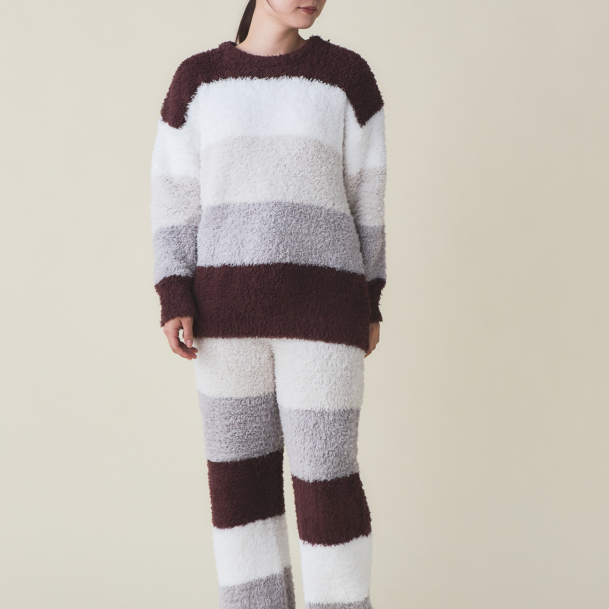 【WOMEN】リサイクルジェラート4BD プルオーバー&ロングパンツセット