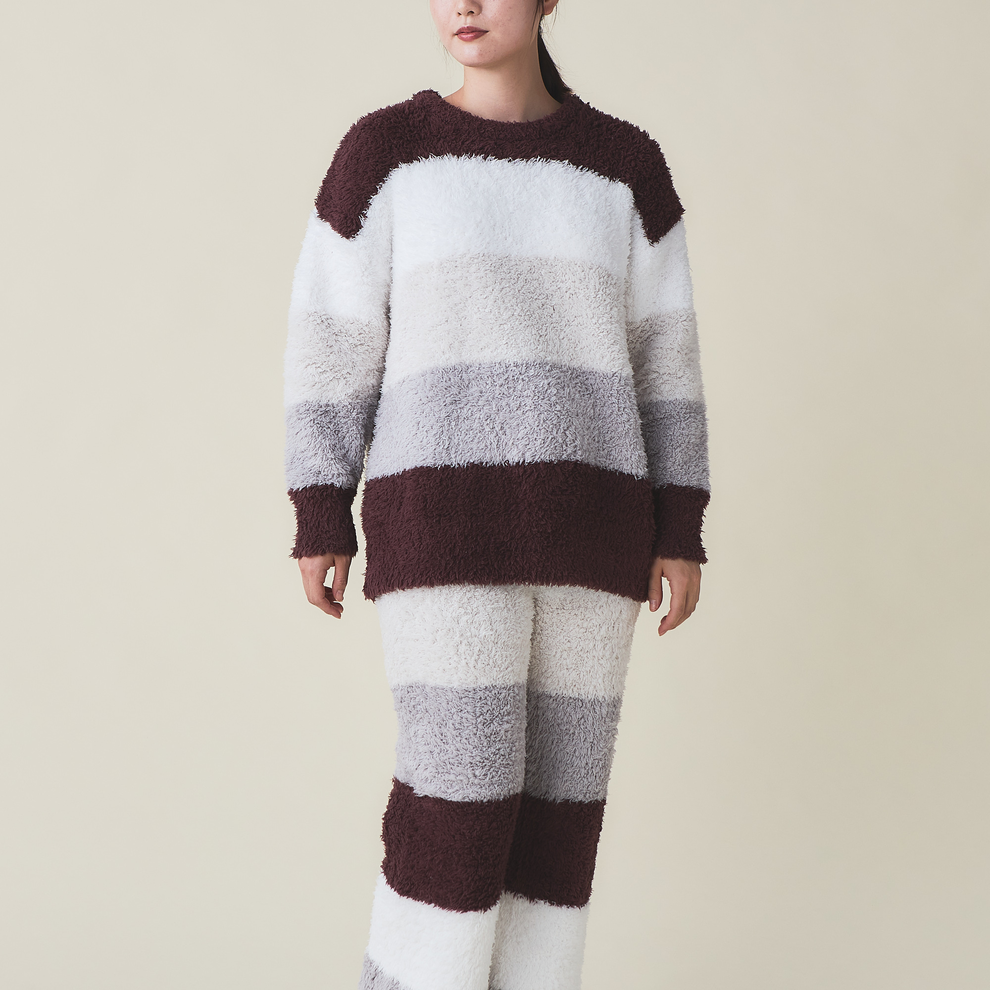 【WOMEN】リサイクルジェラート4BD プルオーバー&ロングパンツセット